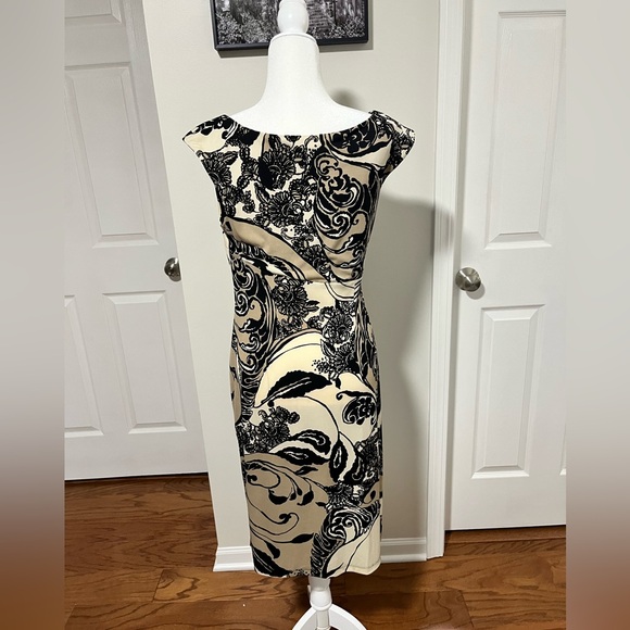 Dress Barn Neutral Multicolor Design Knee Length Dress - Picture 2 of 6